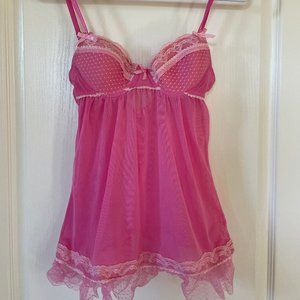 Pink Lace Chemise Lingerie Small